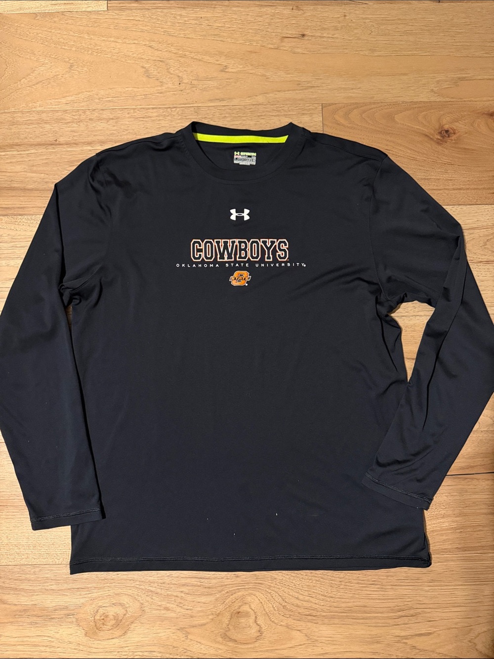 Under Armour Black Long Sleeve Oklahoma State Cowboys Performance Tee